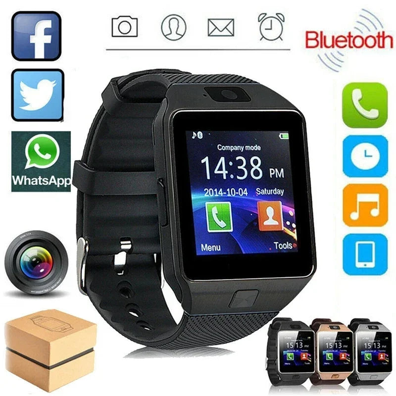 VIVO Digital Touch Screen Smart Watch DZ09 Bracelet Camera Bluetooth Waterproof Wrist Watch SIM Card Phone Intelligent Fitness