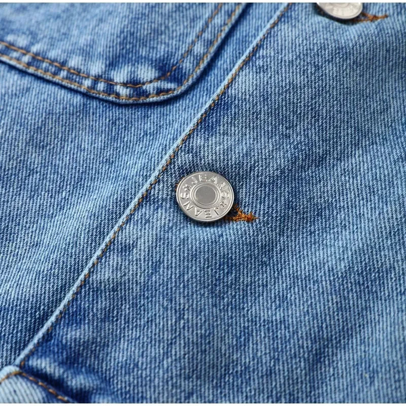 Autumn Denim Jumpsuit for Women Overalls Woman Jean Overalls Long Sleeve Elegant Jumpsuits Y2k Streetwear 2024 Turn Down Collar