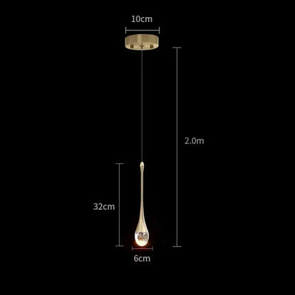 Water Drop Ceiling Chandelier Bubble Crystal Hanging Lamp Dining Room Decor Bedroom Lamp Bar Cafe Led Lights Home Pendant Light