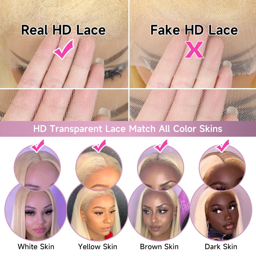Human Hair Full Lace Blonde Lace Front Wig Human Hair 360 Lace Frontal Wig 613 13x6 Hd Lace Frontal Wig Brazilian Body Wave Wigs