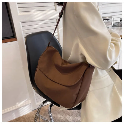 Solid Color Women Crossbody Bag Simple Ladies Shoulder Bag Waterproof Nylon Women'S Handbags Fashion Messenger Bag Women сумка