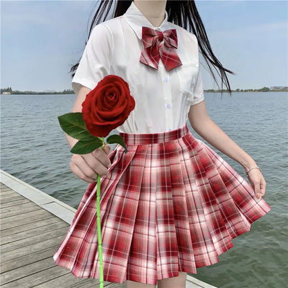 Japanese Bow Tie Skirt Set Student Pleated Skirt Jk Uniform Korean School Sexy Girl Preppy Style Seifuku Japanese School Uniform