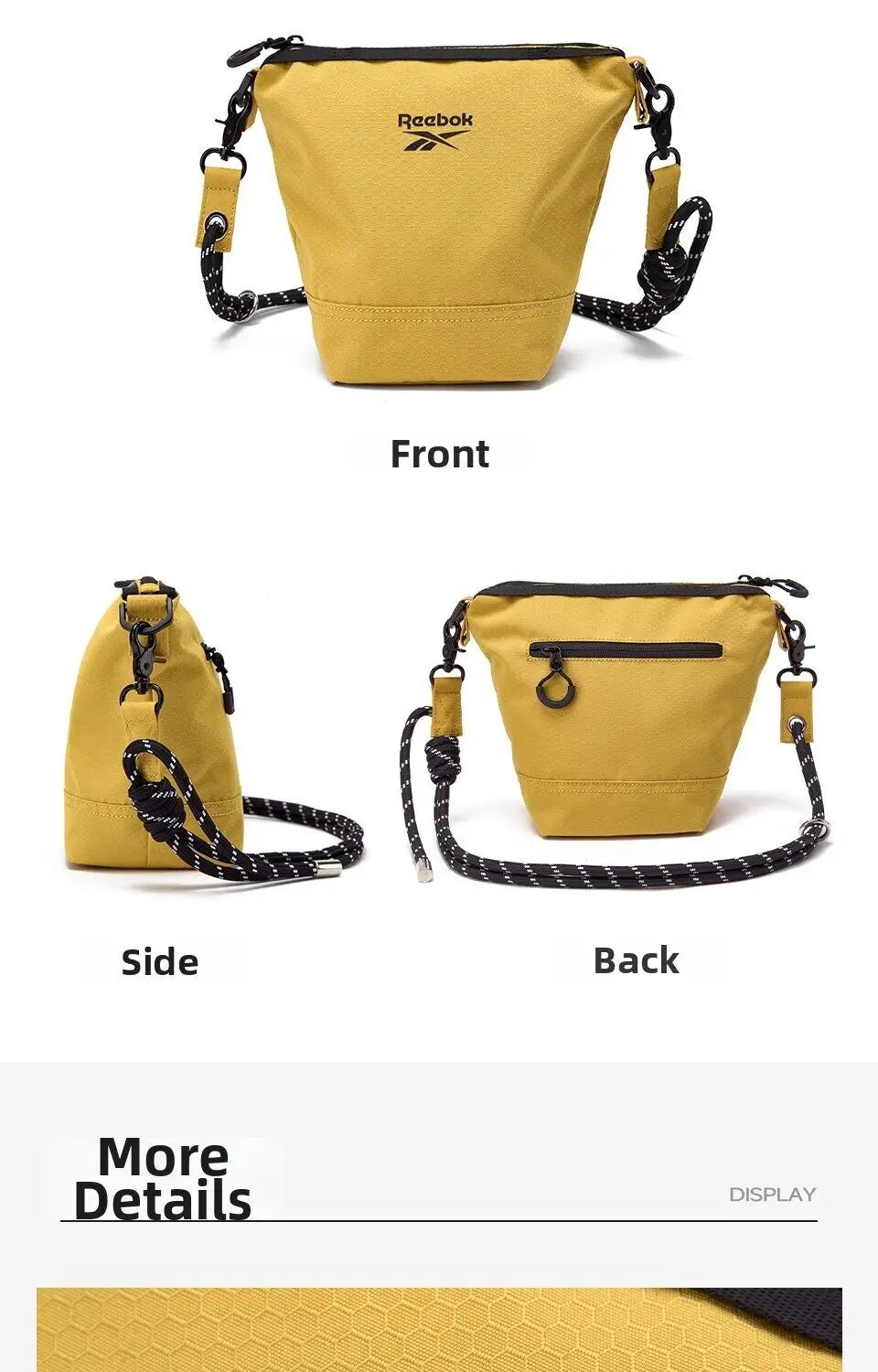 REEBOK Korean Outdoor Lightweight Crossbody Shoulder Bags Women Men Casual Small Messenger Sling Bags Lady Phone Bucket Bag