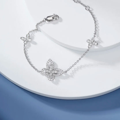 Classic S925 sterling silver phantom butterfly hollow out women's bracelet. Exquisite gifts. Luxury Jewelry