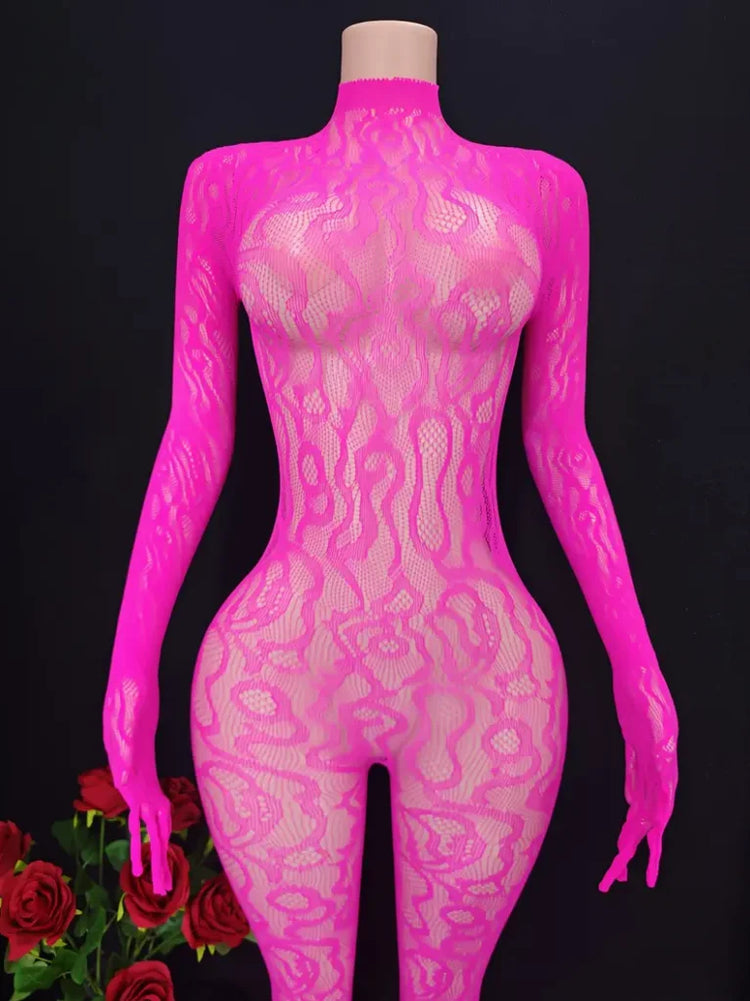 Hot Sexy Leopard Fishnet Bodysuit Women Sexy Lingerie Porn Roleplay Outfits Full Bodystockings Lace Underwear Fashion Jumpsuit