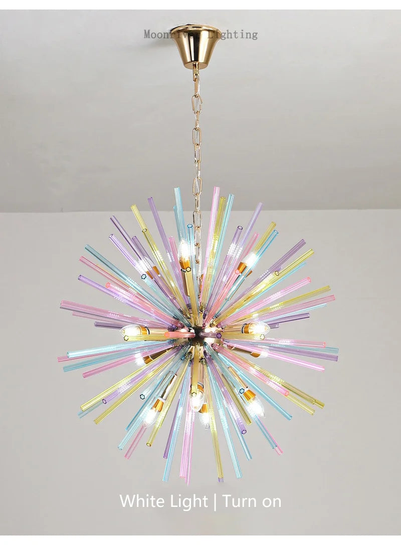 Dandelion Hanging Lamps for Ceiling Personalized Fashion Pendant Lights Modern Creative Colorful Chandelier Loft Kid's Room