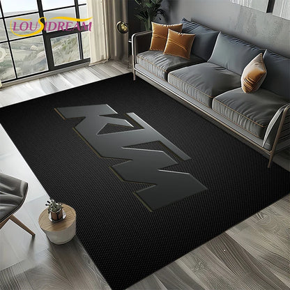Racing Car K-KTM Motorcycle Carpet Rug for Living Room Bedroom Home Sofa Decoration,Kids Play Area Rug Non-slip Floor Mat Gift