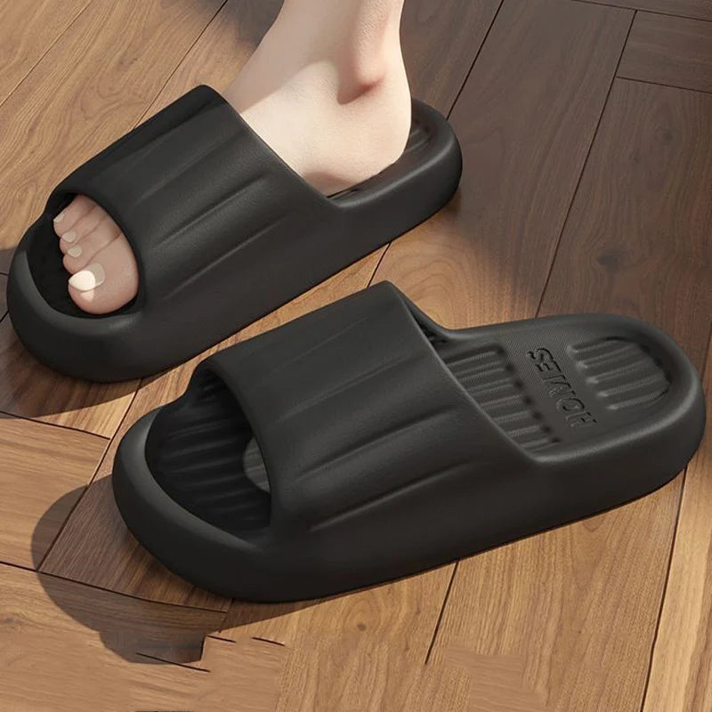 Men Summer Concise EVA Slippers women Soft Home Slides Couples Bathroom Non-slip Sandals Couple Comfortable Outdoor Beach Shoes