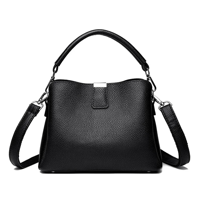 100% Genuine Leather Women Handbags Cowhide Women Shoulder bag Fashion Luxury Ladies Messenger Bags High Quality Female Tote bag