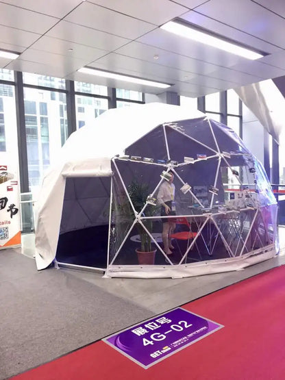 Luxury PVC Geodesic Dome Tent for Outdoor Glamping for Families on Vacation Events Camping in Iceberg Surroundings