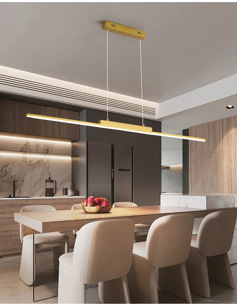 100CM Black/Gold Pendant Lights Dining Room Lights For Kitchen Long Chandelier Living Room Pendant Lamp Home Decoration Lighting