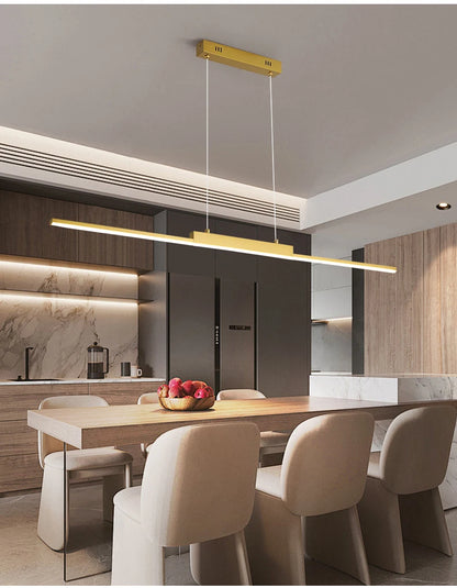 100CM Black/Gold Pendant Lights Dining Room Lights For Kitchen Long Chandelier Living Room Pendant Lamp Home Decoration Lighting