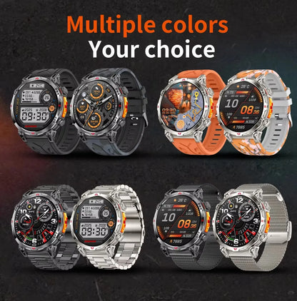 Men KC93 Smart Watch 1.56inch AMOLED GPS Positioning Outdoors Sports Fitness Tracker Bluetooth Calling Large Battery Smartwatch
