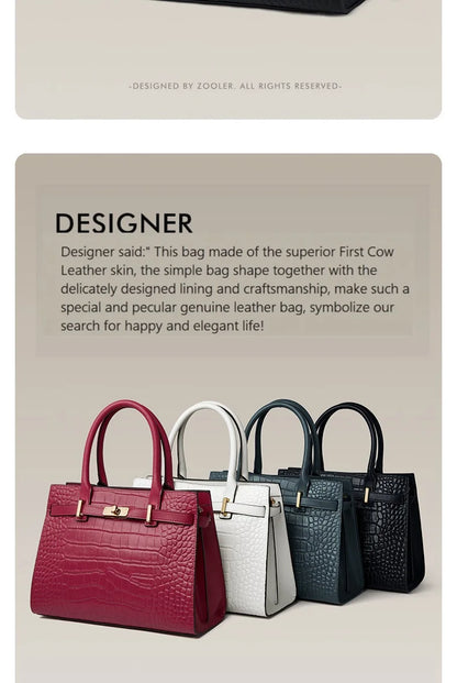 New Arrived ZOOLER Woman Genuine Leather Bag Real Skin Female Shoulder Bags for Business Ladies Top Handle Handbags Purse#wg383