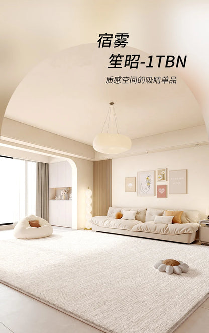 Cream Style Living Room Decoration Rug Light Luxury Rugs for Bedroom Fluffy Soft Cloakroom Carpet Household Washable Floor Mat