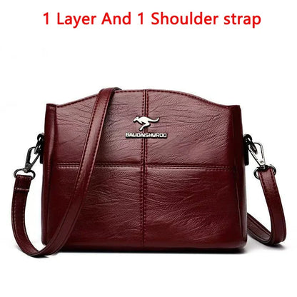 Luxury Handbag Fashion Print Large Capacity Soft Leather Women Shoulder Crossbody Bag Leisure Designer Ladies Purses and Handbag