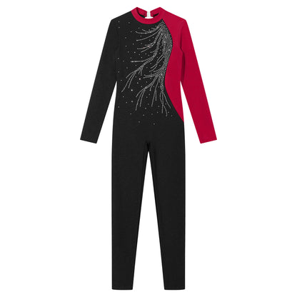 Kids Girls Long Sleeve Gymnastics Leotard Bodysuit Teens Gymnastics Jumpsuit for Girl Children Ballet Dance Costume Dancewear
