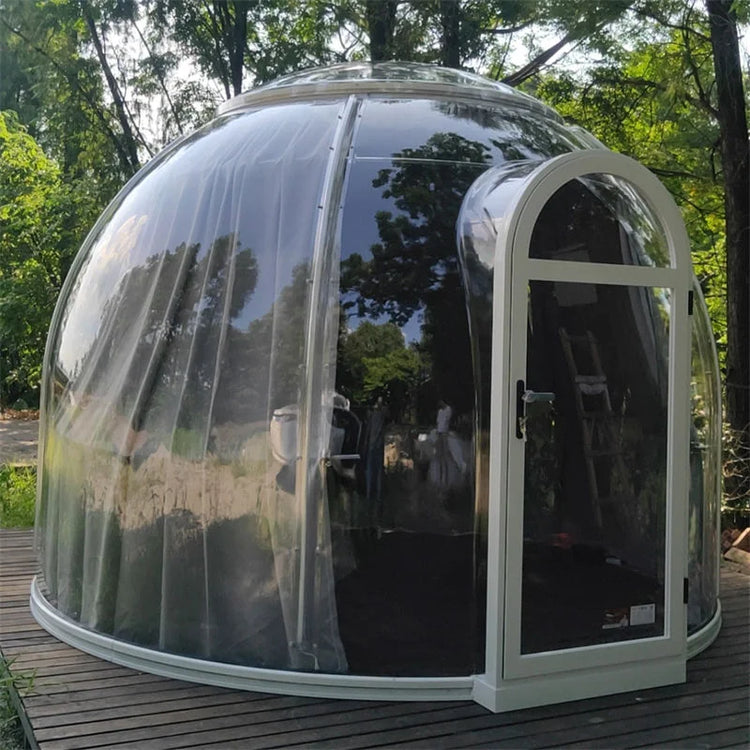【Best-selling】Detachable Contemporary Villa/Mall Camping Outdoor Spherical Hotel Geodesic Glamping Bubble House Dome Tent