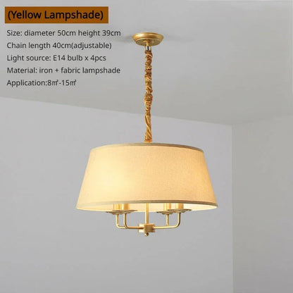Modern Ceiling Chandeliers Stylish Simplicity Nordic Fabric Lampshade Living Room Dining Bedroom Home Decor Lightings Led Lights