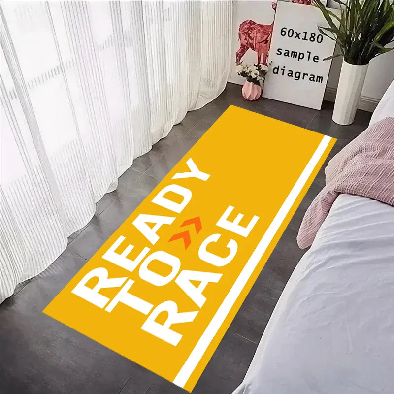 Ready To Race Front Floor Door Entrance Mat Motorcycle Carpet Garage Mat Racing Cool Moto Display Anti-slip Home Decoration Rug