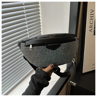 Fashion Luxury Women's Chest Bag For Travel, Wide Strap Crossbody Shoulder Bags Designer Fanny Pack Ladies Waist Bag