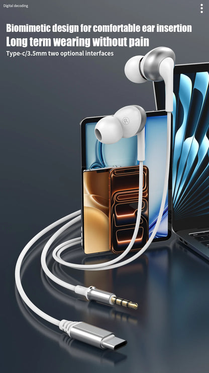 For Samsung Wired Headphones in Ear USB Type C Earphones 9d HiFi Stereo Earbuds For Galaxy S26 S25 S24 S23 S22 S21 Ultra A56 A54