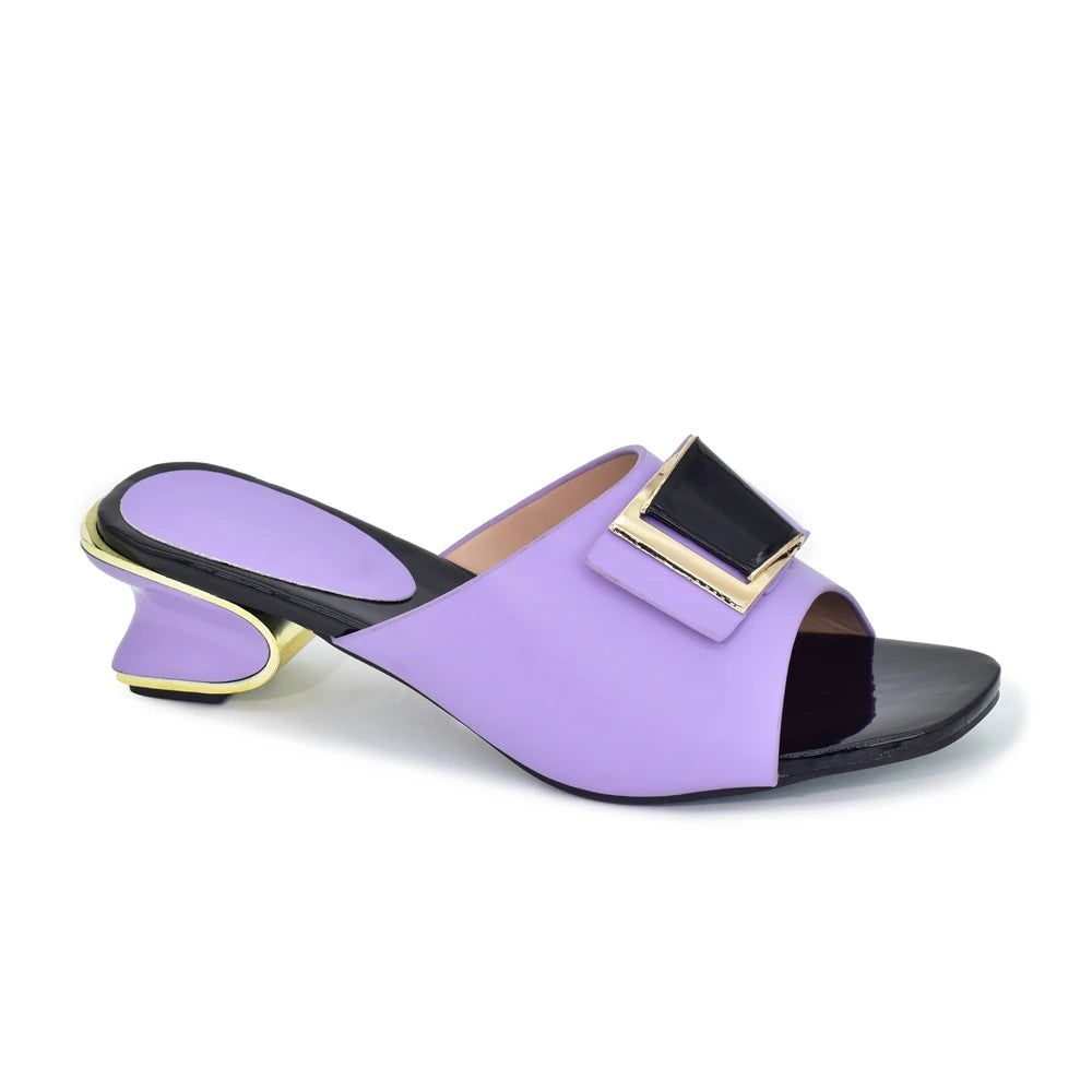 New Fashion Orange Color Wedding Shoes for Women Simple Party Prom Summer Sandals Italian High Heels Autumn Slipper for Wedding