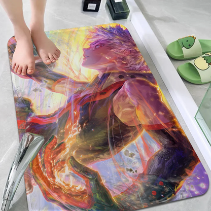 Bakugo Katsuki Floor Mat Non-Slip Laundry Room Mat Laundry Decor Balcony Child Living Room Bedside Mats