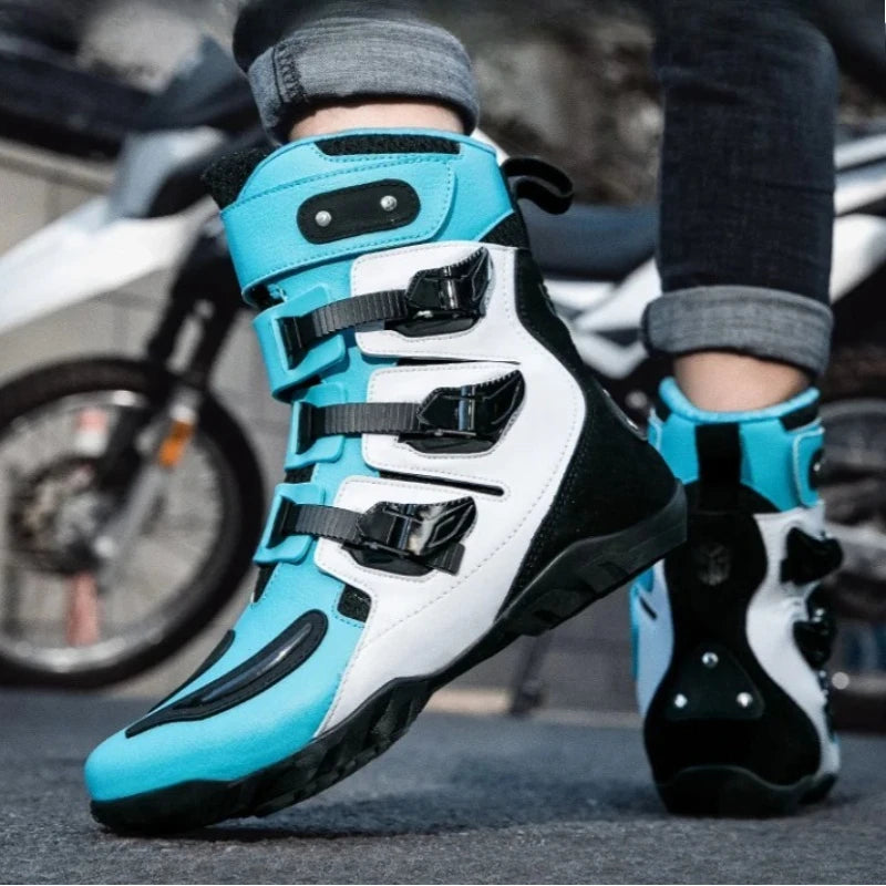 Motorcycle Riding Shoes All-Season Off-Road Locomotive Short Boots Motorbike Racing & Travel Knight Equipment Big Size 37-48