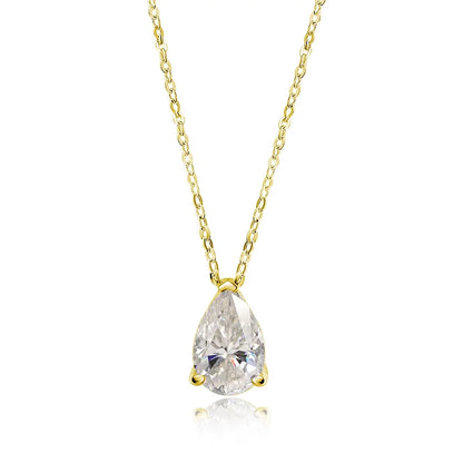 1ct 2ct 3ct 4ct Pear Cut Moissanite Necklace for Women Gift 925 Pendant 100% Sterling Silver Chain Water Drop NecK Chain Jewelry
