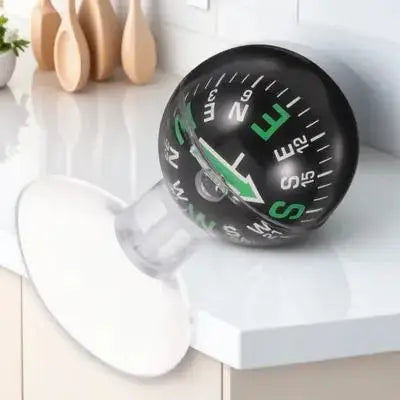 Car Compass Ball High Strength ABS Car Dashboard Ornament Portable Outdoor Navigation Vehicle Dash Mount Compass