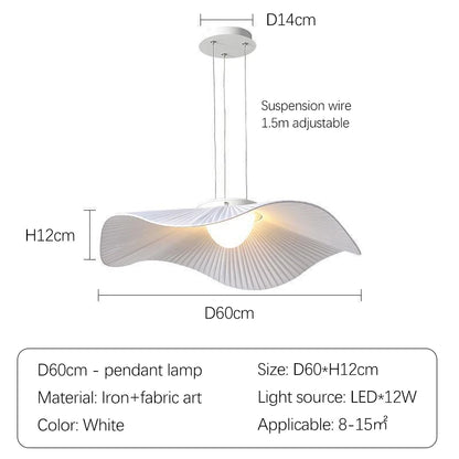 Nordic Modern Creative Restaurant Pendant Lamp Design Simple Lotus Leaf Hat Led Lights for Dining Living Room Bedroom Chandelier