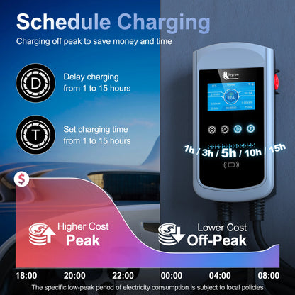Feyree GB/T EV Charger 7.6kw 32A Dynamic Load Balancing Wallbox 4.3inch LCD Wifi APP Charging Log 11KW 22KW 3P Charging Station