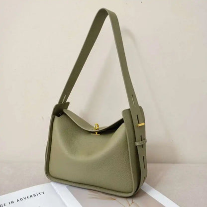 New Genuine Leather Luxury Designer Women Shoulder Crossbody Underarm Bags Cowhide Ladies Large Capacity Tote Bag Fashion Purse