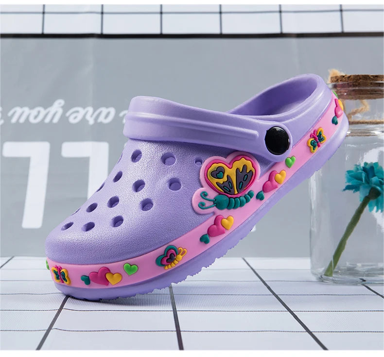 New Fashion Cartoon Sandals for Kids Summer Slippers Boys Girls Casual Garden Shoes Hollow-out Beach Shoes Clogs for Children