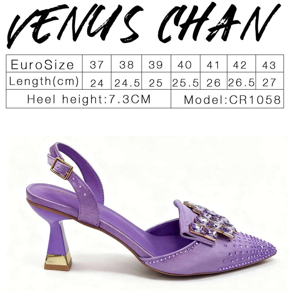 Women Green Satin Slingback High Heels Pointed Toe Emerald Crystal Rhinestone Sandals Wedding Evening Party Formal Dress Pumps
