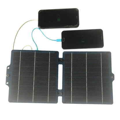 5V 10W ETFE Portable Foldable Solar Charge Panel USB/Type-C Output Foldable Solar Bag Fast Charging for Power Bank Phone Charge
