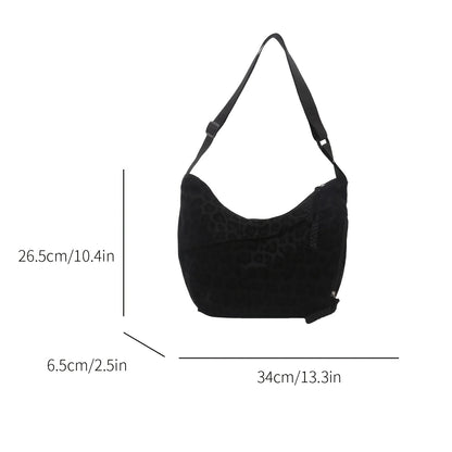 1pc Leopard Print Crossbody Bag for Women, Trendy Casual Shoulder Purse with Adjustable Strap, Fashionable Zipper Pocket Purse