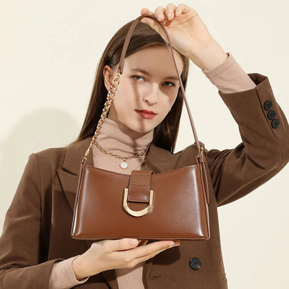 Genuine Leather Women's Bag Luxury Designer Adjustable Shoulder Bags Classic Crossbody Chain Bag Cowhide Fashion Handbags 2979
