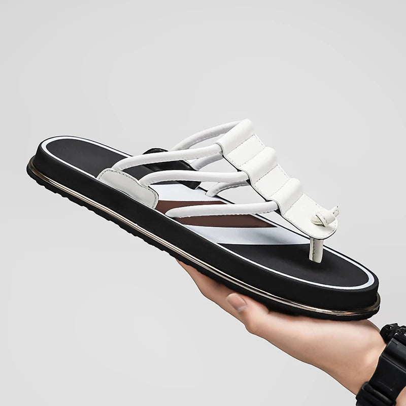 Stylish Summer Slippers for Men Outdoor Soft Sole Slides Leisure Walk Male Flip Flops Mens Casual Beach Shoes Sandals Sandalias