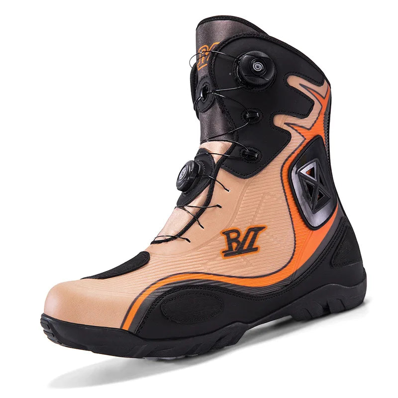 Motorcycle boots cycling shoes men women riders waterproof pull-up short boots racing shoes motocross boots botas para moto