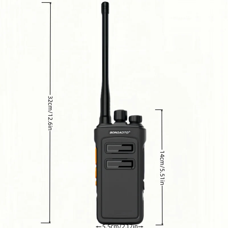 Rechargeable Waterproof Long Range Walkie Talkie Two Way Radio with One Key Decoding for Construction Security Office Use