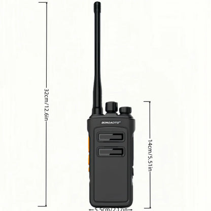 Rechargeable Waterproof Long Range Walkie Talkie Two Way Radio with One Key Decoding for Construction Security Office Use