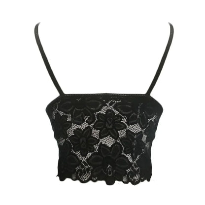 Floral Bralette Lace Bras Push Up for Women Sexy Lingerie Corset Camis Vest Underwear Wire Free Sheer Summer Crop Top Lingerie