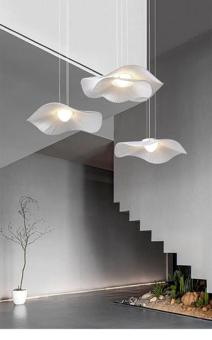 Nordic Modern Creative Restaurant Pendant Lamp Design Simple Lotus Leaf Hat Led Lights for Dining Living Room Bedroom Chandelier