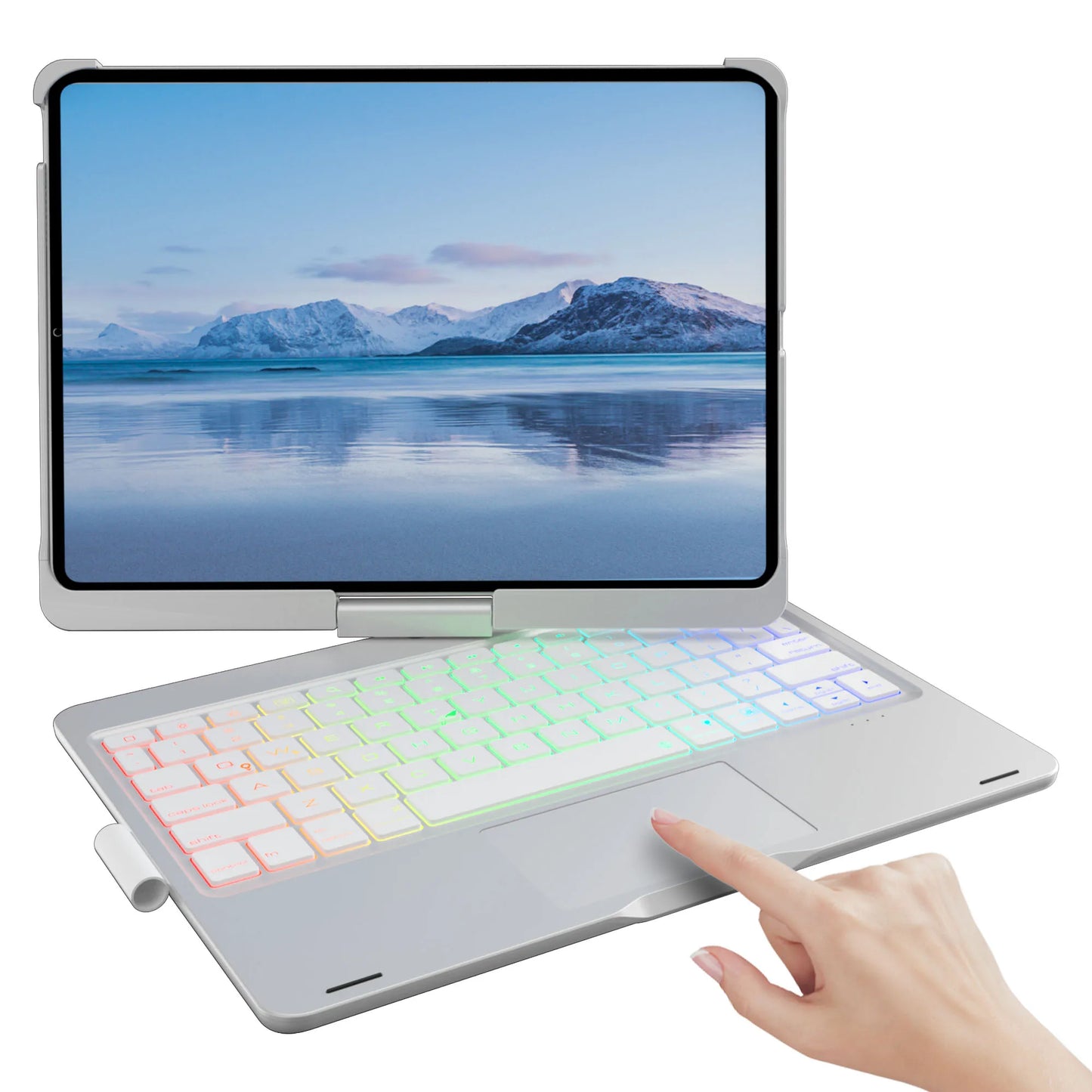 Backlit Keyboard Case with Trackpad & 360° Swivel for iPad 10th/11th Gen (A16), iPad Air 4th/5th Gen, and iPad Pro 11 (All Model