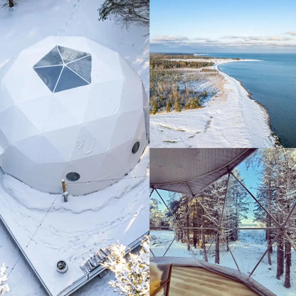 Luxury Geodesic Dome Tent for Boutique Resort Hotel Glamping Accommodation Custom Outdoor Living Space Eco Tourism Solution