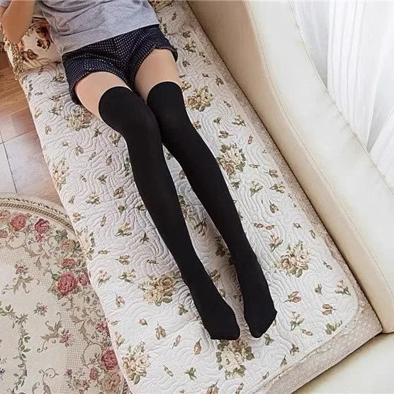80cm Extended Over Knee High Socks Silicone Anti Slip High Tube Cotton Socks High Elasticity Loose Oversized Women's Stockings