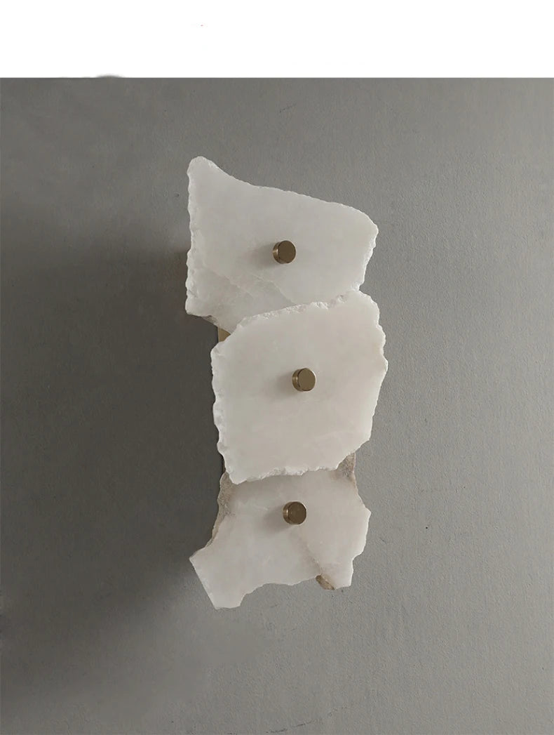 Natural Marble LED Wall Lamp Copper Luxury Novelty Lighting Sconce For Bedroom Living Dining Room Wall Decor Modern Art Design