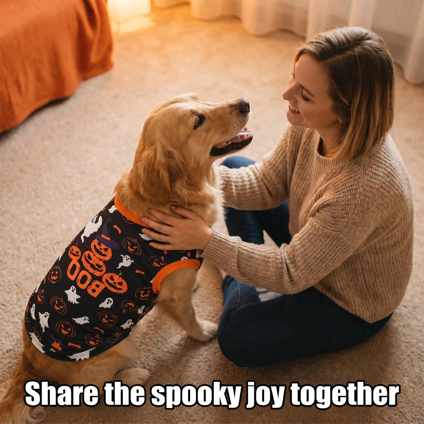 Halloween Dog Clothes for Small Dogs, Soft and Breathable Puppy Kitten Dog Shirts for Pet Cats, Dogs' T-Shirts Apparel Sleeveles